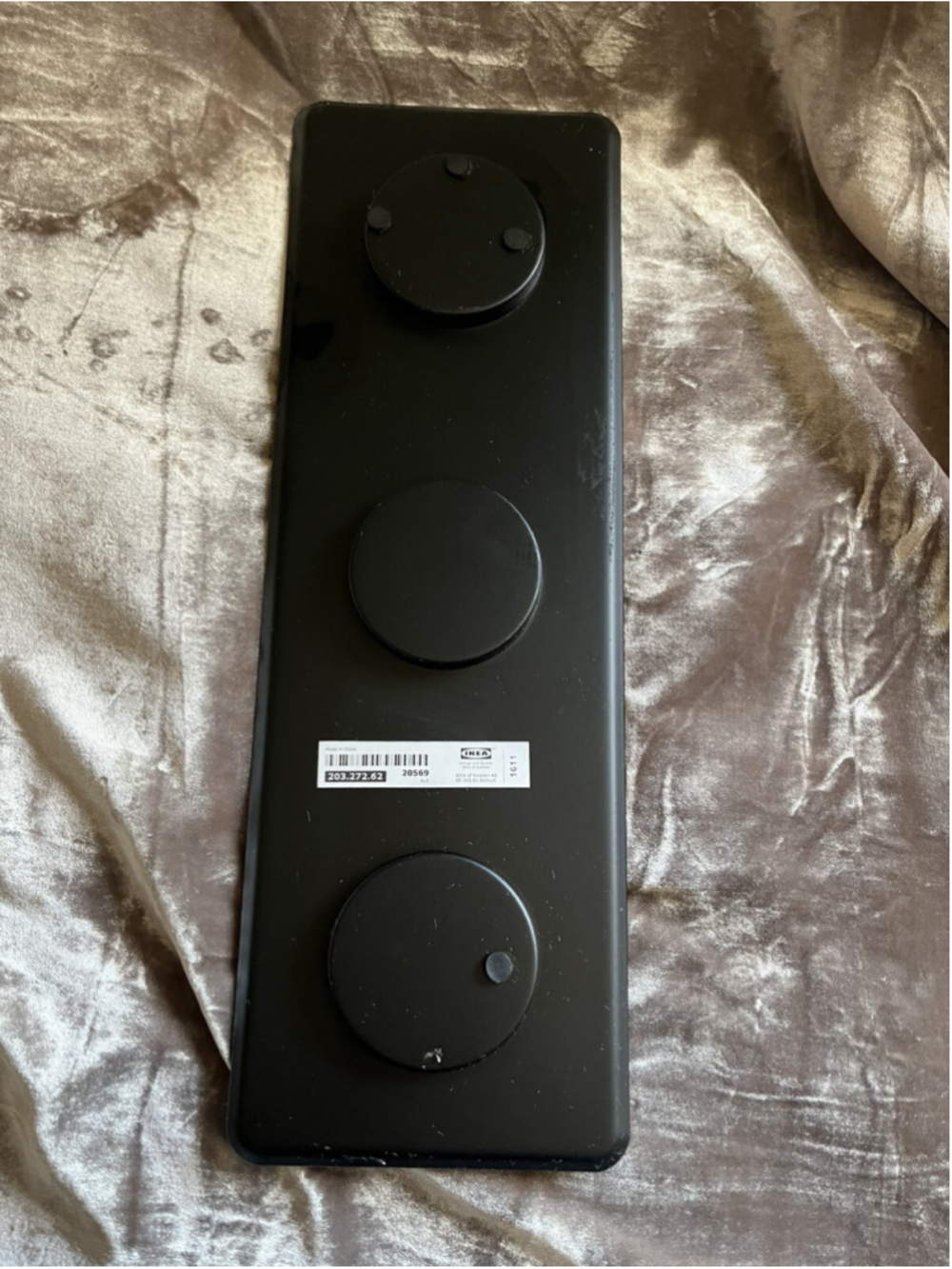Candle Holder Strip Black Retro Strip Holds 3 Candles FOR COFFEE TABLE ETC
